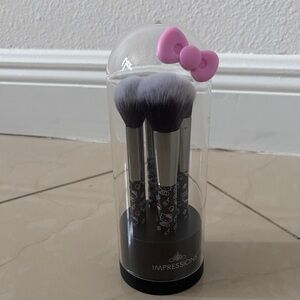 Impressions Makeup Brush Set with Pink Accent